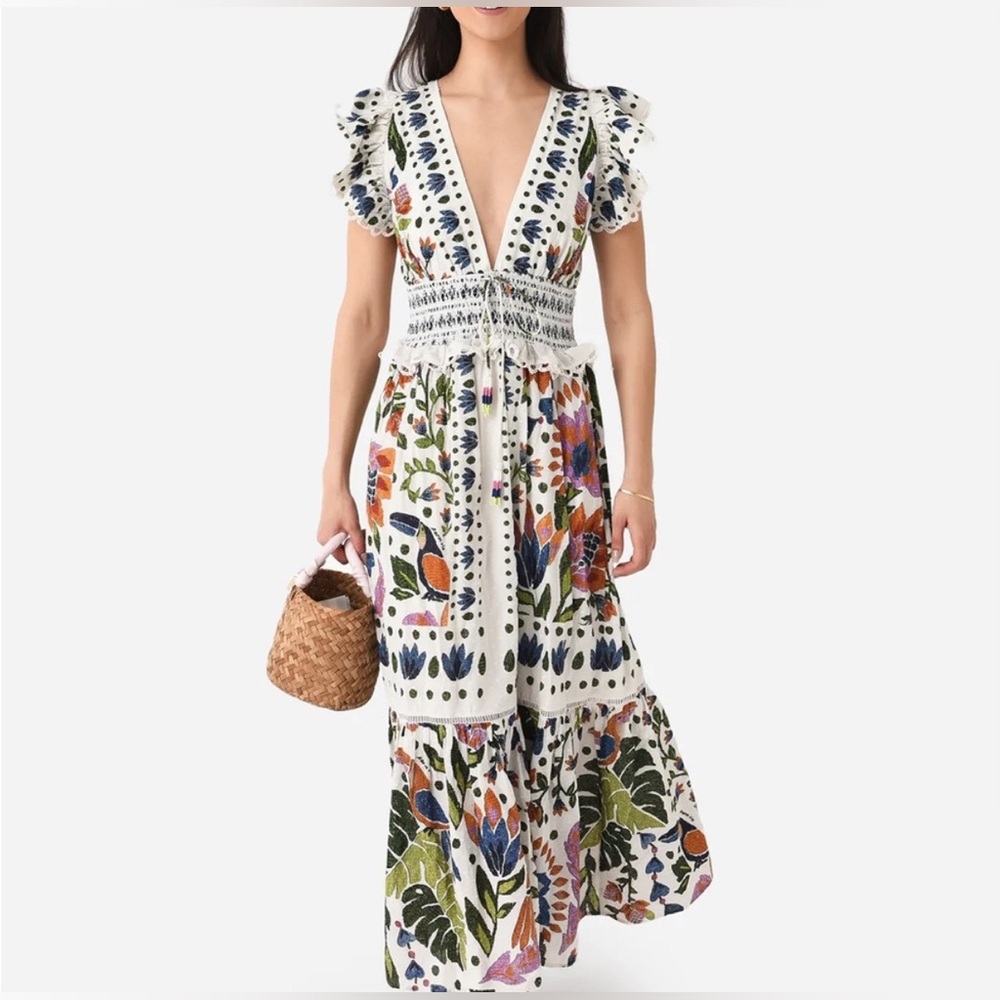Farm rio ocean tapestry dress